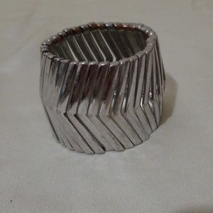 Thick Silver Bracelet